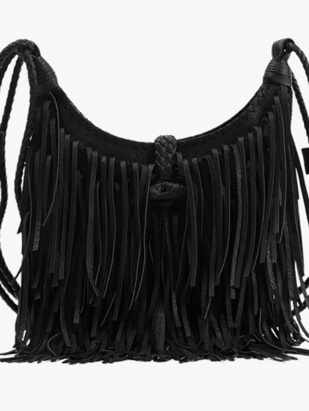 Black Fringe Bag